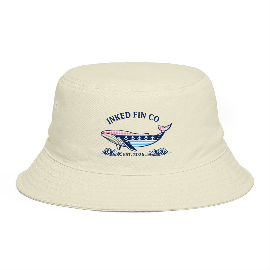 Whale Bucket Hat — Nautical Coastal Sun Hat