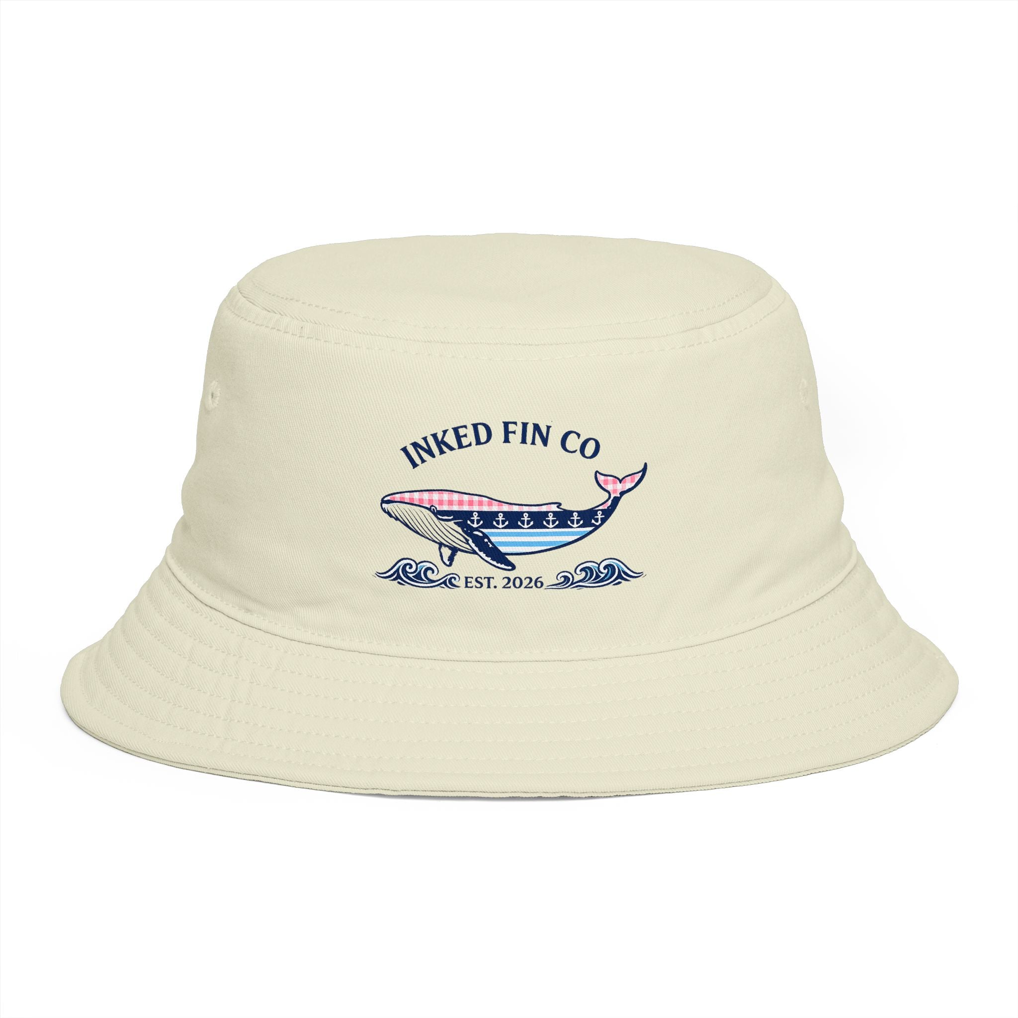 Whale Bucket Hat — Nautical Coastal Sun Hat