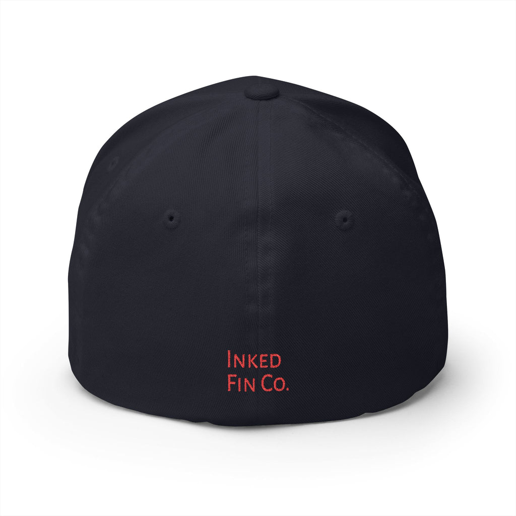 Embroidered Fitted Mahi Fishing Hat – Inked Fin Co. Logo Cap