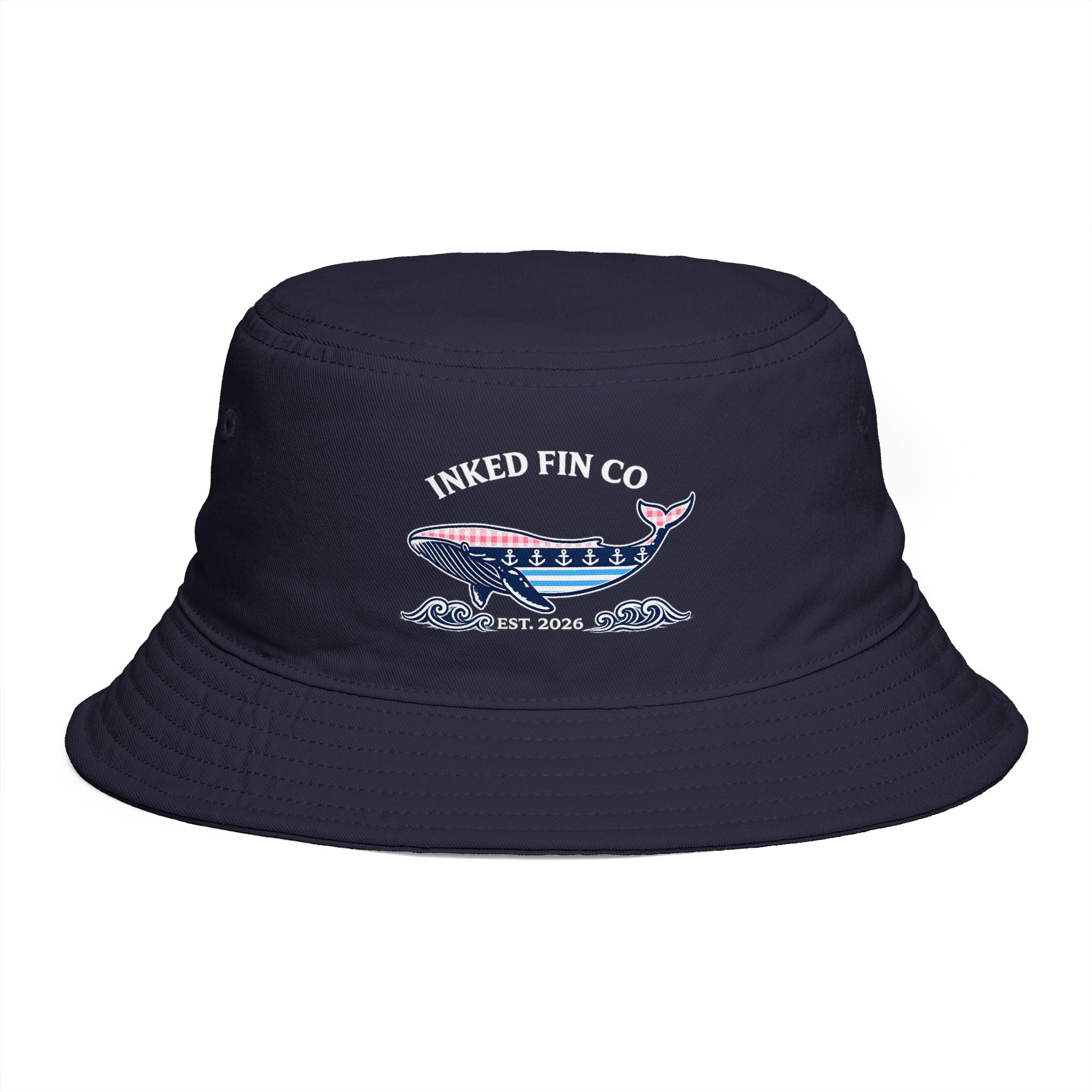 Whale Bucket Hat — Nautical Coastal Sun Hat