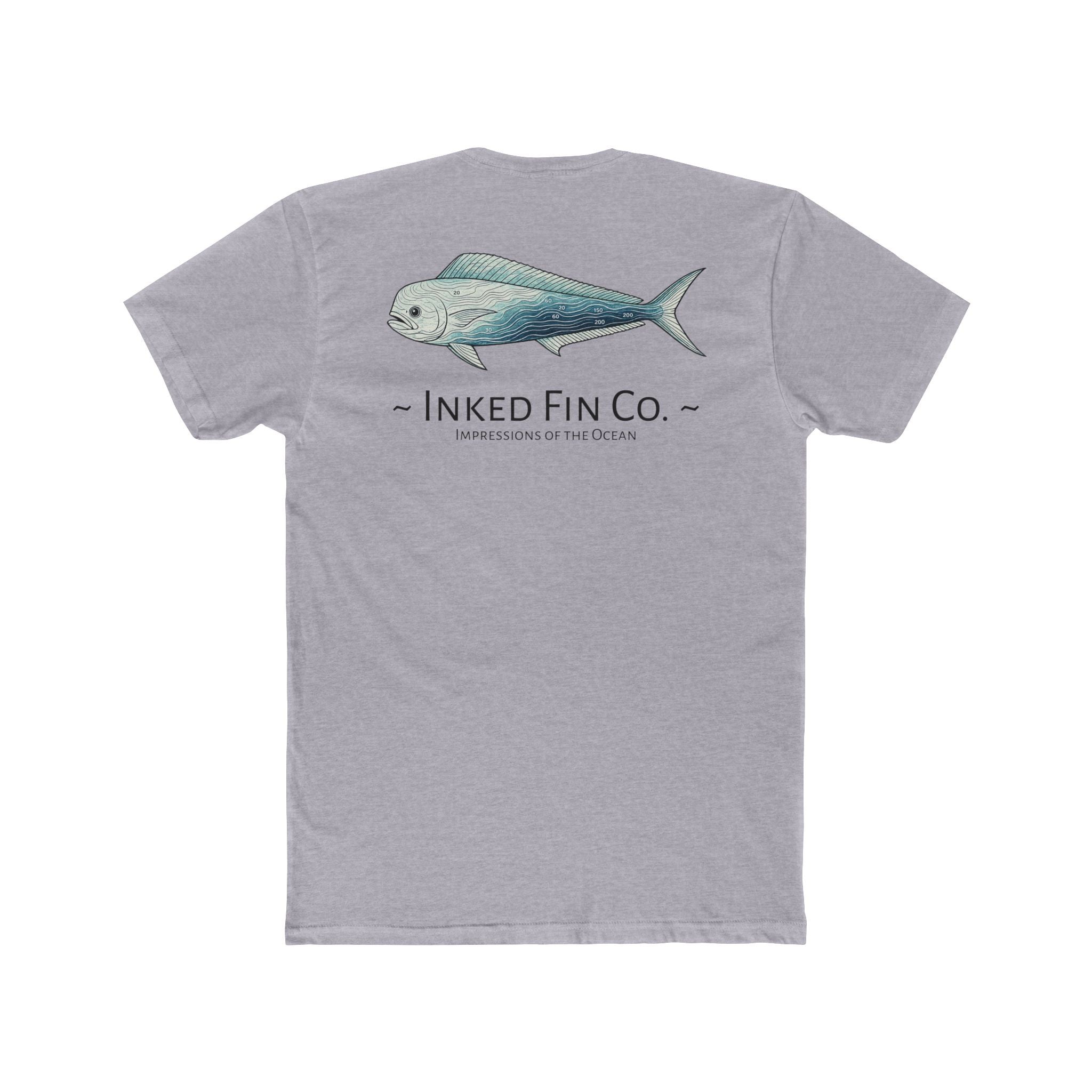 Depth Lines Mahi — Inked Fin Co. Graphic Crew Tee