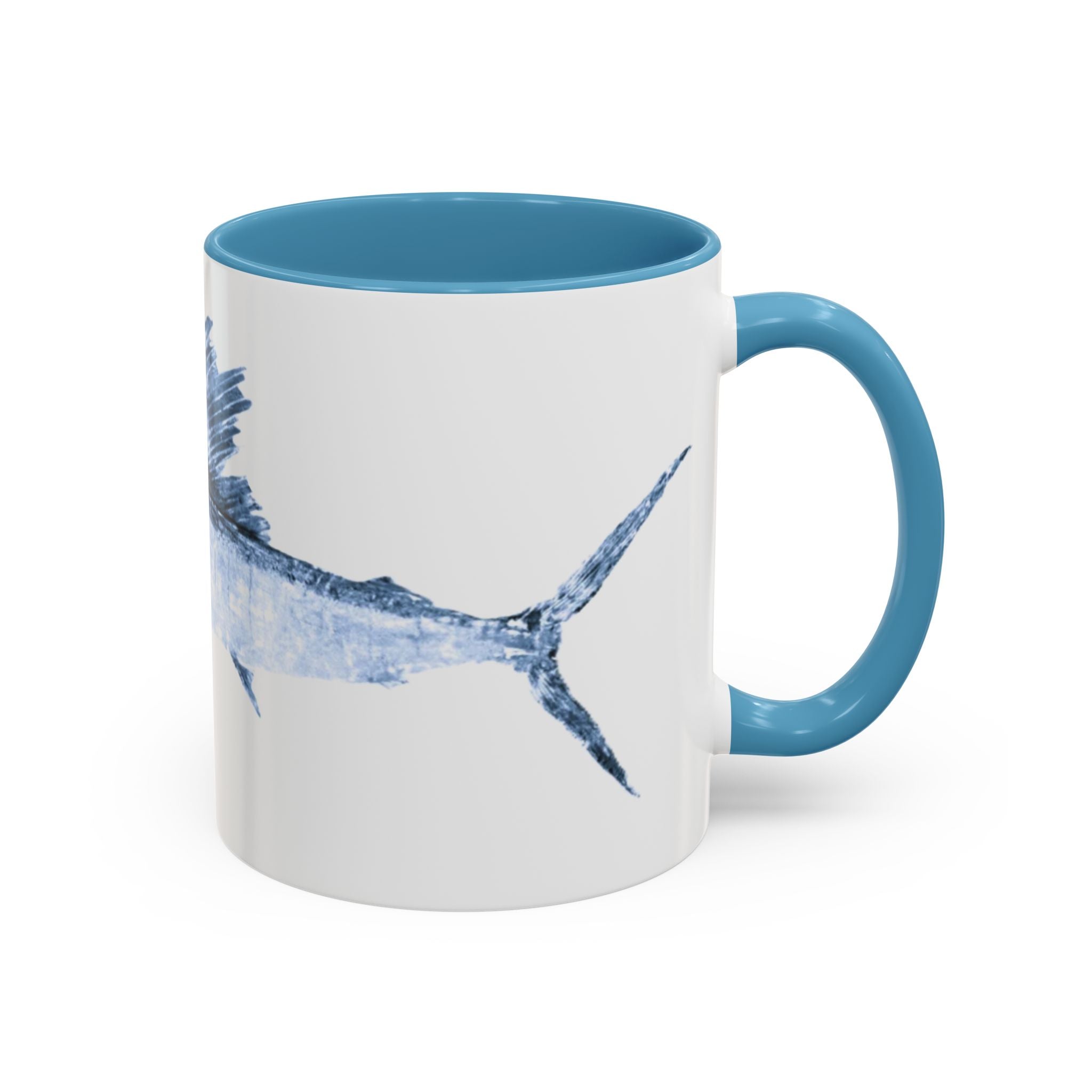 Sailfish Gyotaku-Inspired Coffee Mug — Vintage Fishing Art Ceramic Mug
