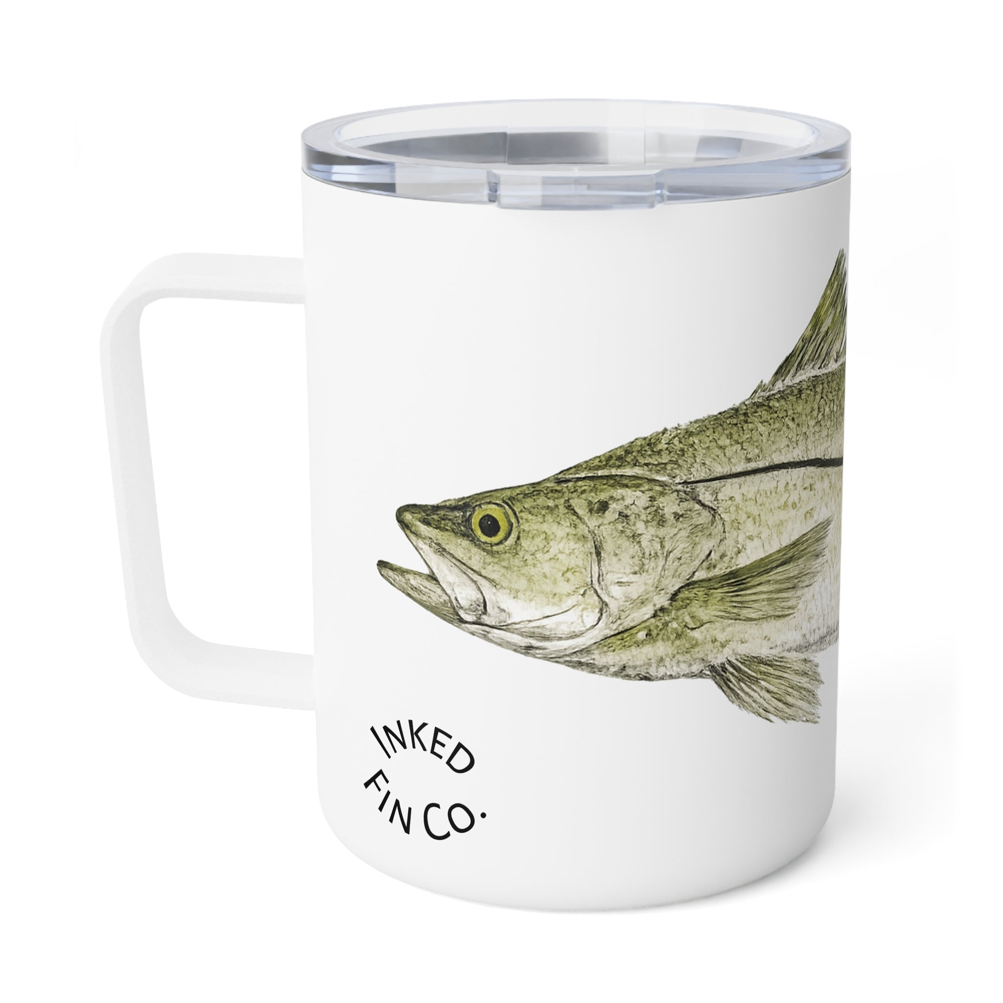 Snook Gyotaku-Inspired 10oz Insulated Coffee Mug
