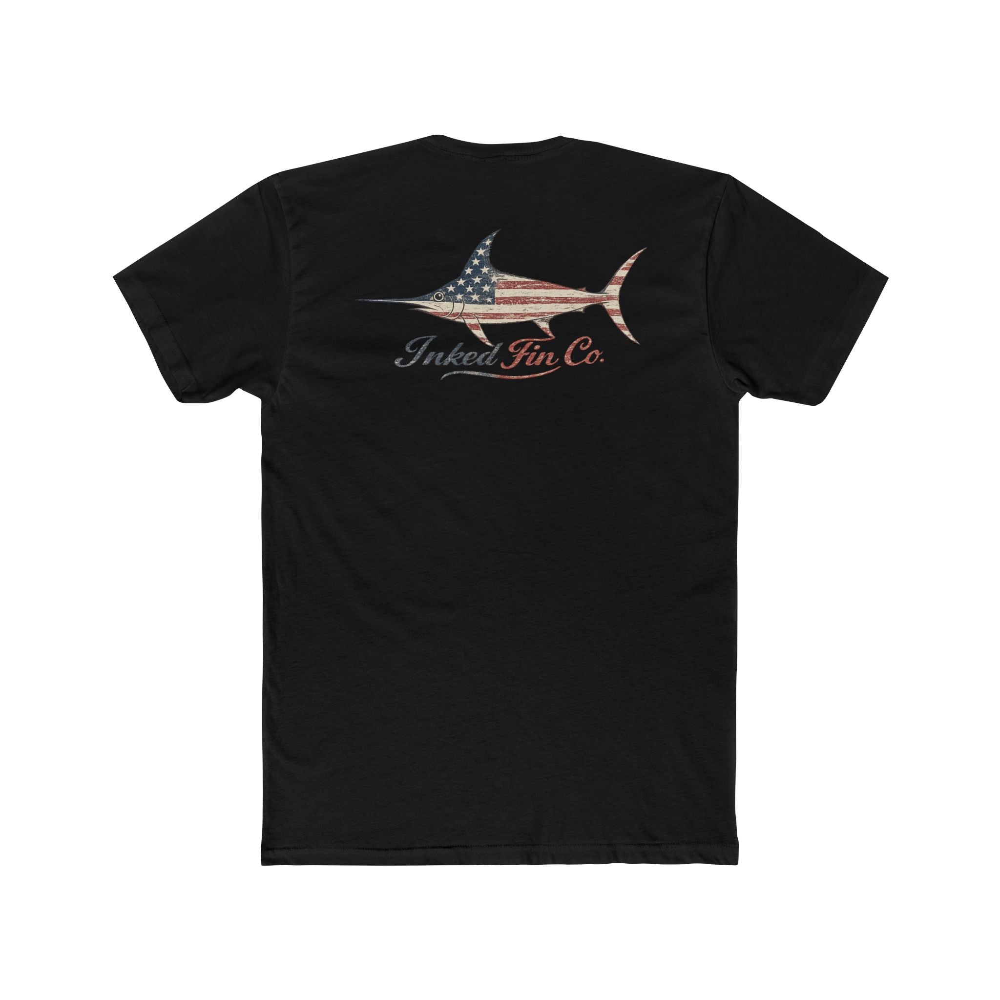 Patriotic Swordfish — Inked Fin Co. Graphic Crew Tee