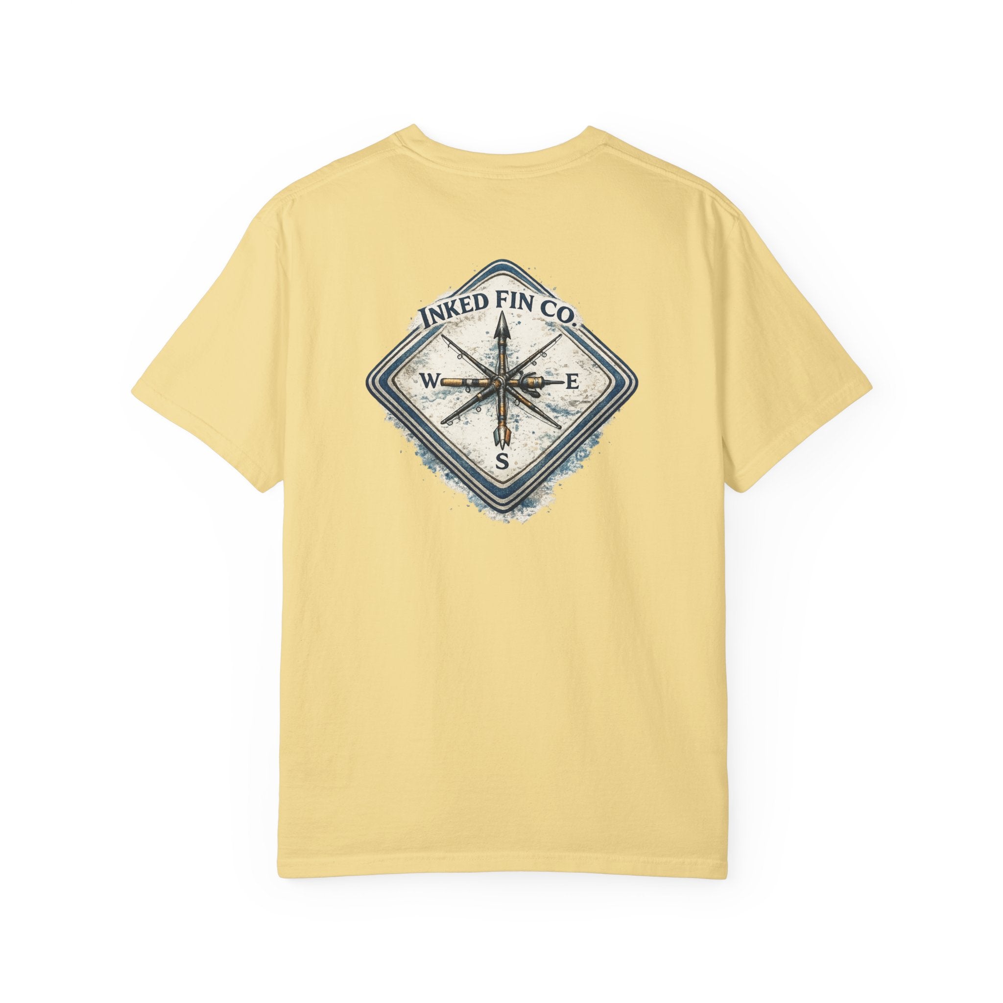 Compass Logo T-Shirt — Inked Fin Co. Graphic Crew Tee