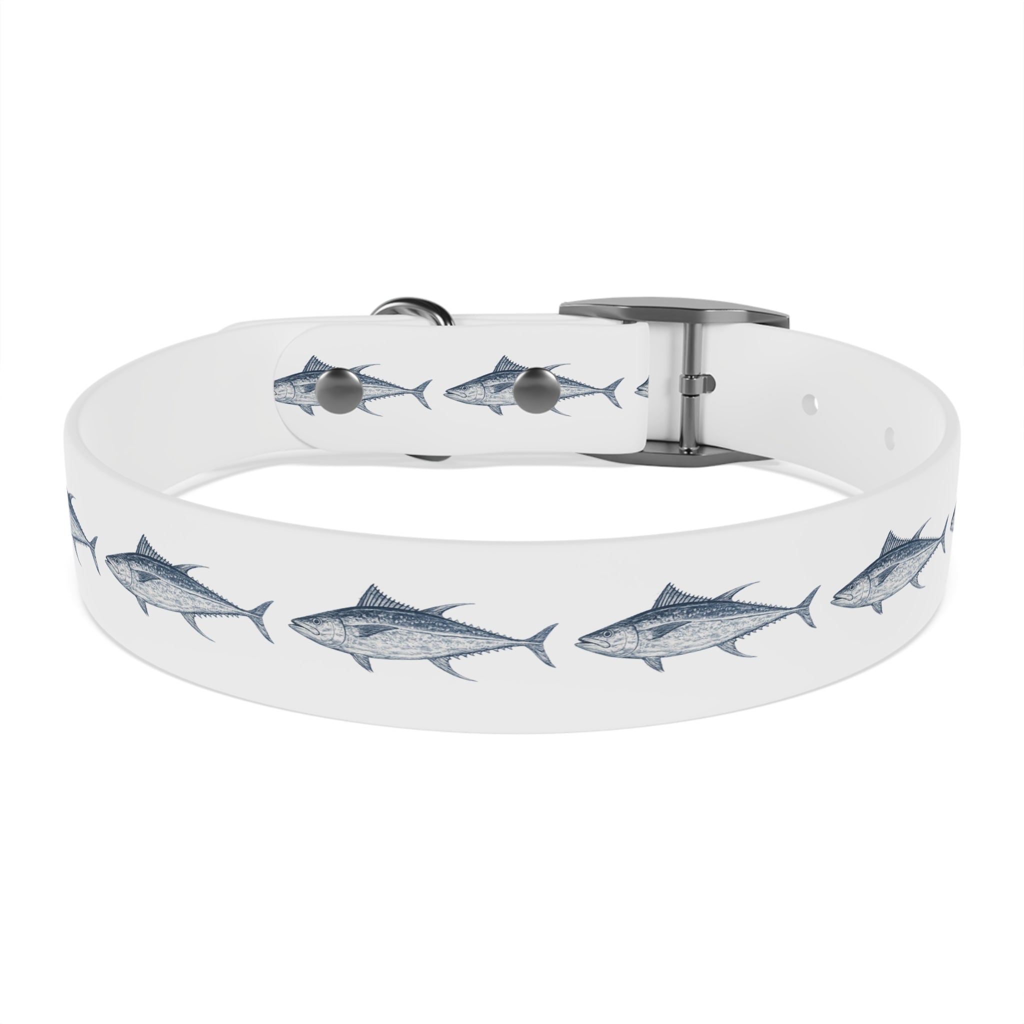 Yellowfin Tuna Gyotaku-Inspired Pet Collar