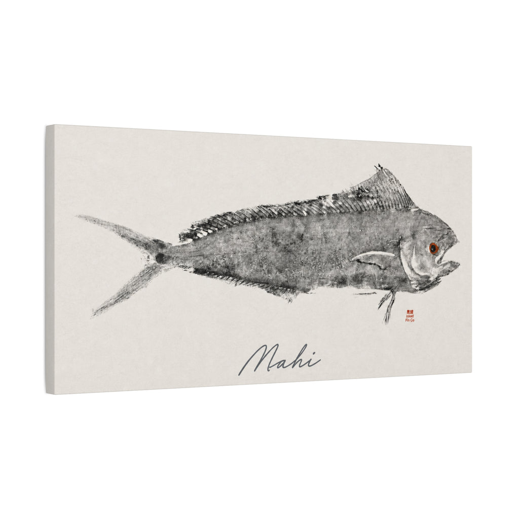 Mahi #2 — Original Gyotaku Impression by Inked Fin Co.