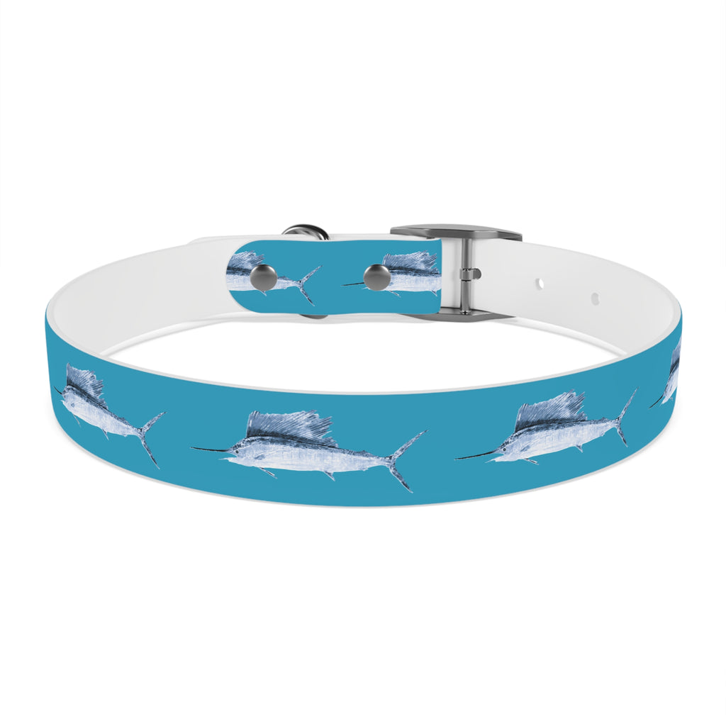 Sailfish Gyotaku-Inspired Pet Collar