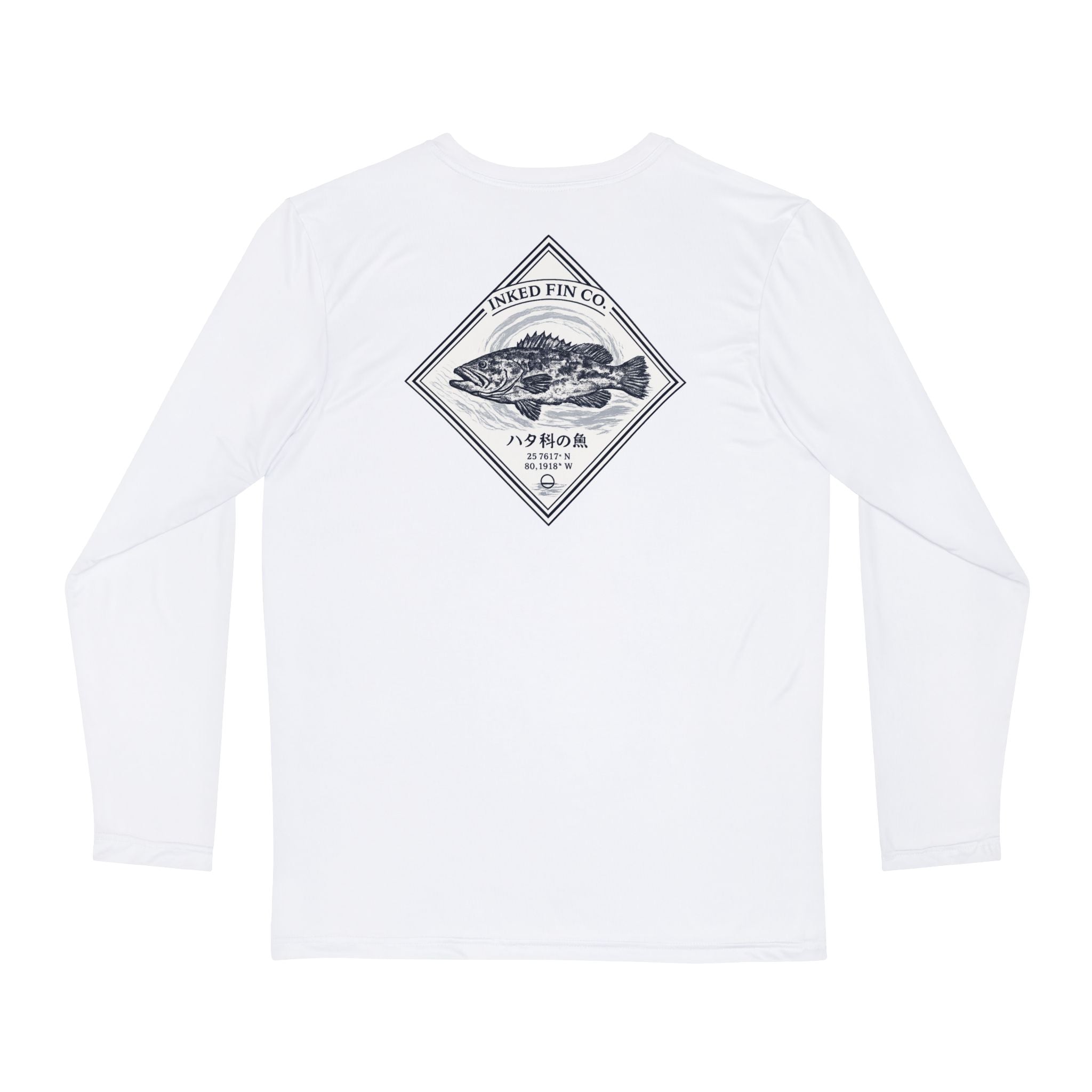 Grouper Gyotaku-Inspired Performance Long Sleeve